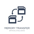 Memory transfer icon. Trendy flat vector Memory transfer icon on