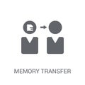 Memory transfer icon. Trendy Memory transfer logo concept on white background from Artificial Intelligence collection