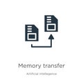 Memory transfer icon vector. Trendy flat memory transfer icon from artificial intellegence and future technology collection