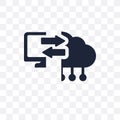 Memory transfer transparent icon. Memory transfer symbol design