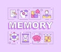Memory word concepts pink banner