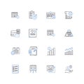 Memos - Notes line icons collection. Reminder, Memo, Briefing, Notice, Update, Memoir, Jotting vector and linear