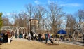 Memphians enjoy a day at the park at Shelby Farms in Memphis Royalty Free Stock Photo