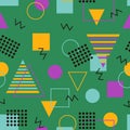 Geometric seamless pattern Memphis style