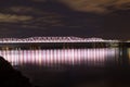 Memphis Old Bridge Nightscape Royalty Free Stock Photo