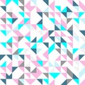 MEMPHIS ART DESIGN. ROTATE TRIANGLE IN SQUARE GRID. SEAMLESS GEOMETRIC PATTERN VECTOR Royalty Free Stock Photo