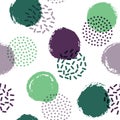 Memphis circles seamless pattern for fabric print