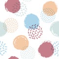 Memphis circles seamless pattern for fabric print