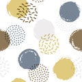 Memphis circles seamless pattern for fabric print