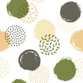 Memphis circles seamless pattern for fabric print.