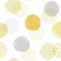 Memphis circles seamless pattern for fabric print.