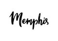Memphis city Lettering. Handwritten name of the USA City.