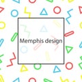 Memphis design. Geometric seamless pattern. Colorful shapes