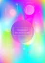 Memphis gradient background with liquid shapes. Dynamic holograp Royalty Free Stock Photo