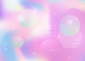 Memphis gradient background with liquid shapes. Dynamic holograp Royalty Free Stock Photo