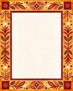 Memphis Pattern Border with Paper Texture and Fiery Passion Palette Royalty Free Stock Photo