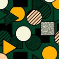 Modern Green memphis seamless pattern Royalty Free Stock Photo