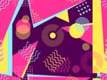 Memphis seamless pattern. Geometric elements memphis in the style of 80`s. Bauhaus retro. Vector Royalty Free Stock Photo