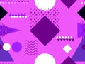 Memphis seamless pattern. Geometric elements memphis in the style of 80`s. Bauhaus retro. Vector Royalty Free Stock Photo