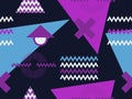 Memphis seamless pattern. Geometric elements memphis in the style of 80s. Retro background. Vector Royalty Free Stock Photo