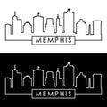 Memphis skyline. Linear style.