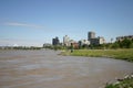 Memphis skyline over the Mississippi River Royalty Free Stock Photo