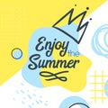 Memphis style summer banner template