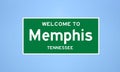 Memphis, Tennessee city limit sign. Town sign from the USA. Royalty Free Stock Photo