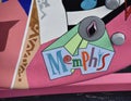 Memphis Hand Painted on a Guitar