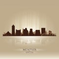 Memphis Tennessee skyline city silhouette