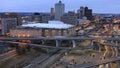 Memphis, Tennessee skyline at dusk Royalty Free Stock Photo