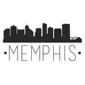 Memphis Tennessee Skyline. Silhouette City Design Vector Famous Monuments. Royalty Free Stock Photo