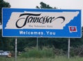 Memphis, Tennessee, U.S.A - June 23, 2022 - The welcome sign into the state