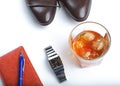 Men accessories, Still life. Business look. Royalty Free Stock Photo