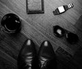 Men accessories, Still life. Business look. Royalty Free Stock Photo