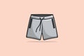 Men Active Shorts With Compression Leggings Inner Tight Shorts vector illustration. Fashion objects icon concept. Boys swimming