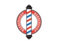 men barbershop hairstylist banner logo badge vector design