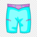 Men beach shorts icon, cartoon style Royalty Free Stock Photo