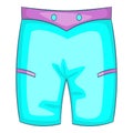 Men beach shorts icon, cartoon style Royalty Free Stock Photo
