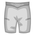 Men beach shorts icon, gray monochrome style Royalty Free Stock Photo