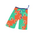 Men Beach Shorts, Summer Travel Symbol Vector Illustration Royalty Free Stock Photo