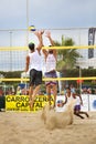 Men beach volleyball players. Italian national championship Royalty Free Stock Photo