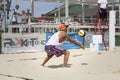 Men beach volleyball players. Italian national championship Royalty Free Stock Photo