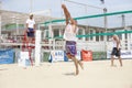 Men beach volleyball players. Italian national championship Royalty Free Stock Photo