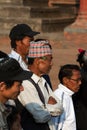 Men of Bhaktapur in the national headdress