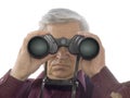 Men with binoculars