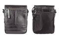 Men Black Shoulder Leather Bag.