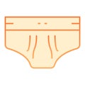 Men briefs flat icon. Men underware orange icons in trendy flat style. Underpants gradient style design, designed for