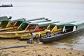 Canoe is supplied in Albina, Surinam