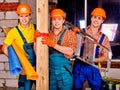 Men in builder uniform Royalty Free Stock Photo